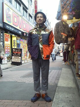 「MANASTASH（マナスタッシュ）のアイテム（ジャケット/アウター）」を使った、牛木さん（メンズ・165cm）の秋コーディネート