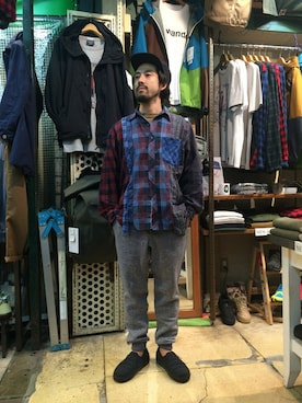 「VANS（バンズ）のアイテム（その他シューズ）」を使った、牛木さん（メンズ・165cm）の秋コーディネート