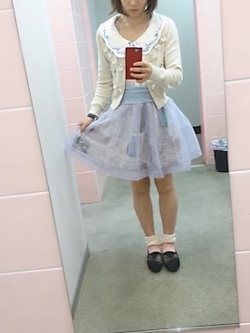 「LA BELLE ETUDE（ラベルエチュード）のアイテム（カーディガン/ボレロ）」を使った、NRKさん（レディース・155cm）の夏コーディネート