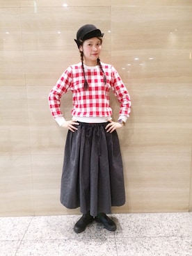 「アイテム（ブーツ、グリーン系）」を使った、AyaMatsunagaさん（レディース・165cm）の冬コーディネート