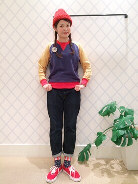 「Scye（サイ）のアイテム（パンツ）」を使った、AyaMatsunagaさん（レディース・165cm）の夏コーディネート