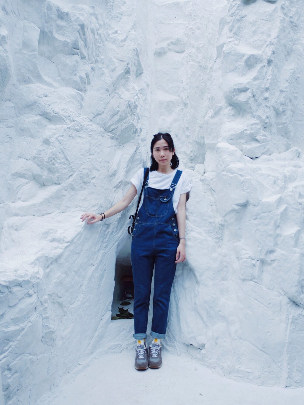 「TOPSHOPのアイテム（Tシャツ/カットソー、ホワイト系）」を使った、CHILAMさん（レディース・165cm）の夏コーディネートの1枚目の写真