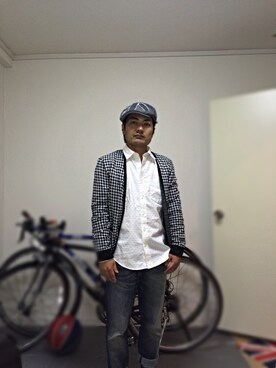 「hiromichi BY HIROMICHI NAKANO（ヒロミチ バイ ヒロミチナカノ）のアイテム（トップス）」を使った、UKSTARさん（メンズ・156cm）の秋コーディネート