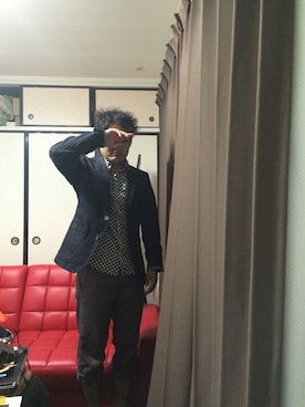 「hiromichi BY HIROMICHI NAKANO（ヒロミチ バイ ヒロミチナカノ）のアイテム（トップス）」を使った、UKSTARさん（メンズ・156cm）の秋コーディネート