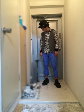 「クロップドパンツ」｜UKSTARさん（メンズ・156cm）の春コーディネート