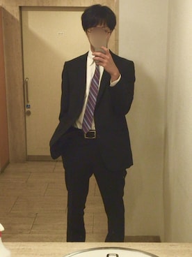 「スーツ」｜Jin0172さん（メンズ・183cm）の秋コーディネート