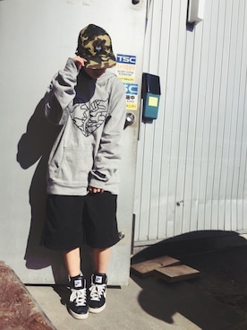 「Deviluse（Deviluse）のアイテム（パーカー）」を使った、moyoさん（レディース・151cm）の冬コーディネート