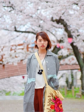 「桜ポトレ」｜moyoさん（レディース・151cm）の春コーディネート