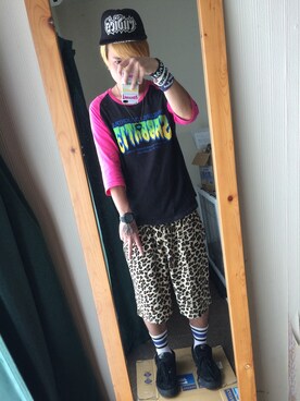 「RUDIE'S（ルーディーズ）のアイテム（キャップ、ブラック系）」を使った、つちこさん（メンズ・173cm）の秋コーディネート
