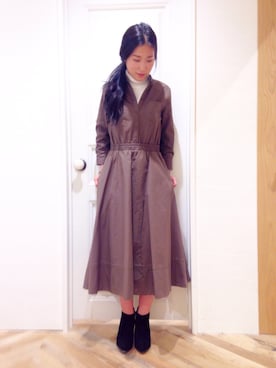 「アイテム（ブーティ）」を使った、kanae odaさん（レディース・158cm）の秋コーディネート