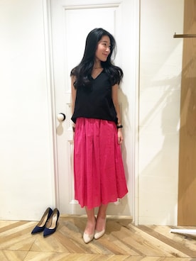 「アイテム（スカート、その他）」を使った、kanae odaさん（レディース・158cm）の春コーディネート