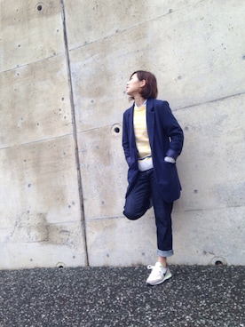 「TAKEO KIKUCHI（タケオキクチ）のアイテム（チェスターコート）」を使った、たーきさん（レディース・167cm）の冬コーディネート