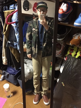 「RED KAP（レッドキャップ）のアイテム（ジャケット/アウター）」を使った、necogaskeeさん（メンズ・180cm）の春コーディネート