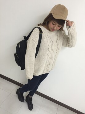 「SpRay（スプレイ）のアイテム（キャップ）」を使った、SpRay池袋PARCO店さん（レディース・163cm）の秋コーディネート
