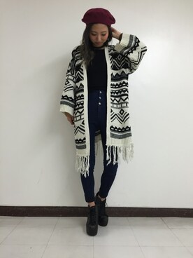 「SpRay（スプレイ）のアイテム（ハンチング/ベレー帽）」を使った、SpRay池袋PARCO店さん（レディース・165cm）の秋コーディネート