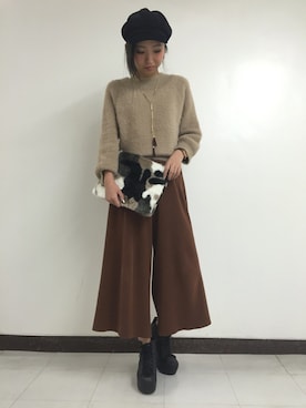 「アイテム（トップス、ベージュ系）」を使った、SpRay池袋PARCO店さん（レディース・165cm）の秋コーディネート