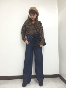 「SpRay（スプレイ）のアイテム（ハンチング/ベレー帽）」を使った、SpRay池袋PARCO店さん（レディース・163cm）の秋コーディネート