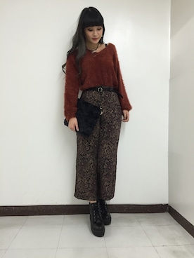 「SpRay（スプレイ）のアイテム（パンツ）」を使った、SpRay池袋PARCO店さん（レディース・168cm）の秋コーディネート