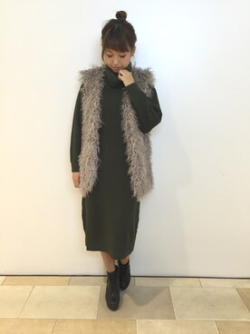 「SpRay（スプレイ）のアイテム（ブーツ）」を使った、SpRay池袋PARCO店さん（レディース・163cm）の秋コーディネート