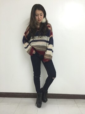 「SpRay（スプレイ）のアイテム（パンツ）」を使った、SpRay池袋PARCO店さん（レディース・150cm）の秋コーディネート