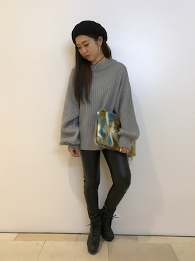 「SpRay（スプレイ）のアイテム（ハンチング/ベレー帽）」を使った、SpRay池袋PARCO店さん（レディース・150cm）の冬コーディネート