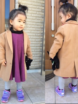 「UNIQLOコーデ」｜annnna‼︎さん（キッズ・90cm）の冬コーディネート