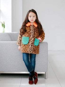 「アイテム（その他アウター）」を使った、アルムさん（キッズ・110cm）の冬コーディネート