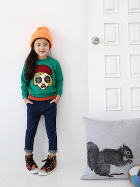 「アイテム（その他トップス）」を使った、アルムさん（キッズ・110cm）の冬コーディネート