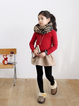 「アイテム（その他トップス）」を使った、アルムさん（キッズ・110cm）の冬コーディネート