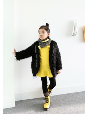 「アイテム（その他アウター）」を使った、アルムさん（キッズ・110cm）の冬コーディネート