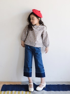 「アイテム（パンプス）」を使った、アルムさん（キッズ・120cm）の春コーディネート