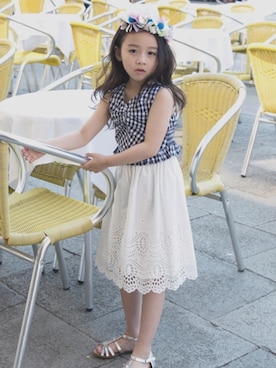 「アイテム（その他トップス）」を使った、アルムさん（キッズ・120cm）の春コーディネート