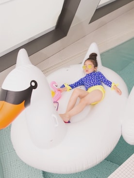 「アイテム（水着/着物・浴衣）」を使った、アルムさん（キッズ・120cm）の夏コーディネート