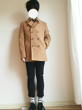 「TAKEO KIKUCHI（タケオキクチ）のアイテム（ピーコート）」を使った、こおすけさん（メンズ・169cm）の秋コーディネート