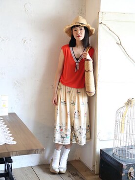 「durbuy（デュルブイ）のアイテム」を使った、hitomi nozakiさん（レディース・165cm）の夏コーディネート