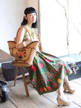 「durbuy（デュルブイ）のアイテム」を使った、hitomi nozakiさん（レディース・165cm）の夏コーディネート