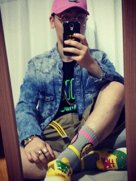 「ODD FUTURE（オッドフューチャー）のアイテム」を使った、ARACHINさん（メンズ・170cm）の夏コーディネート