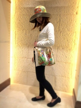 「TOPKAPI（トプカピ）のアイテム（帽子）」を使った、marronさん（レディース・155cm）の春コーディネート