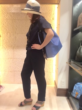 「TOPKAPI（トプカピ）のアイテム（パンツ）」を使った、marronさん（レディース・155cm）の春コーディネート