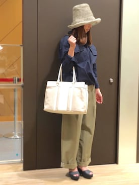 「TOPKAPI（トプカピ）のアイテム（帽子）」を使った、marronさん（レディース・155cm）の夏コーディネート