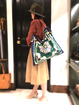 「TOPKAPI（トプカピ）のアイテム（帽子）」を使った、marronさん（レディース・155cm）の秋コーディネート