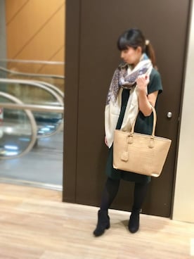 「TOPKAPI（トプカピ）のアイテム（トートバッグ）」を使った、marronさん（レディース・155cm）の秋コーディネート