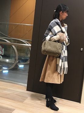 「TOPKAPI（トプカピ）のアイテム（ショルダーバッグ）」を使った、marronさん（レディース・155cm）の秋コーディネート