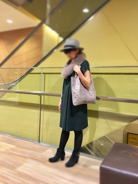 「TOPKAPI（トプカピ）のアイテム（帽子）」を使った、marronさん（レディース・155cm）の秋コーディネート