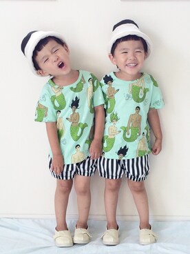 「Startrick（スタートリック）のアイテム（帽子）」を使った、kanako0304さん（キッズ・90cm）の夏コーディネート