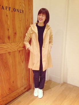 「春コート」｜しょうじ  お姉さんさん（レディース・167cm）の冬コーディネート