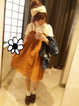 「OVERRIDE（オーバーライド）のアイテム（その他）」を使った、な͜͡お͜͡な͜͡さん（レディース・155cm）の春コーディネート