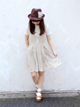 「flower」｜「アイテム（その他）」を使った、な͜͡お͜͡な͜͡さん（レディース・155cm）の夏コーディネート