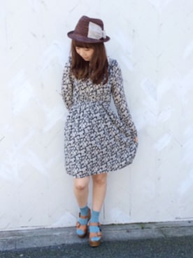 「flower」｜「アイテム（その他）」を使った、な͜͡お͜͡な͜͡さん（レディース・155cm）の夏コーディネート