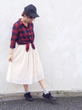 「Another Edition」｜「アイテム（キャップ）」を使った、な͜͡お͜͡な͜͡さん（レディース・155cm）の秋コーディネート